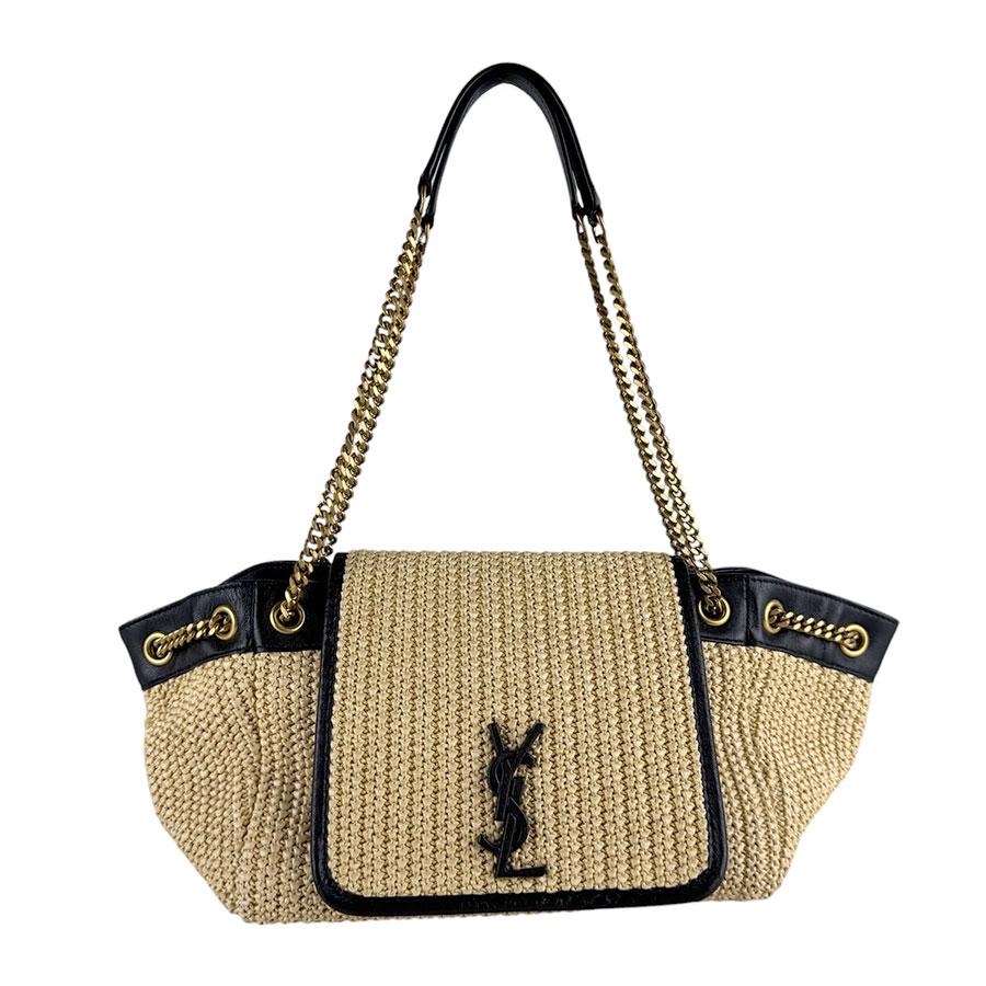 サンローラン SAINT LAURENT ショルダーバッグ ノリータ ラフィア