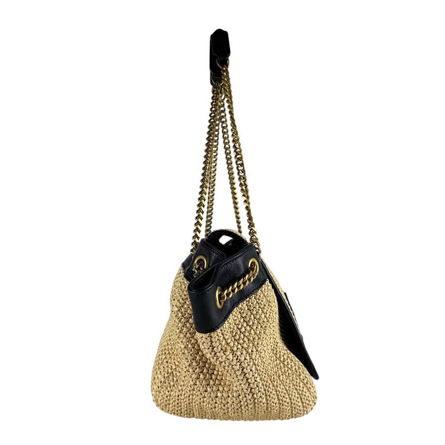 サンローラン SAINT LAURENT ショルダーバッグ ノリータ ラフィア