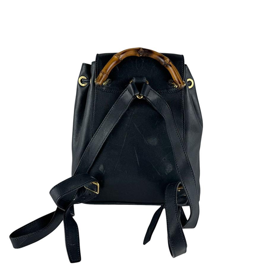 GUCCI（グッチ） リュック バンブー レザー ネイビー : ブランド