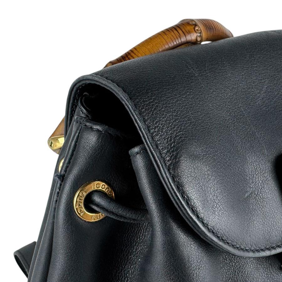 GUCCI（グッチ） リュック バンブー レザー ネイビー : ブランド