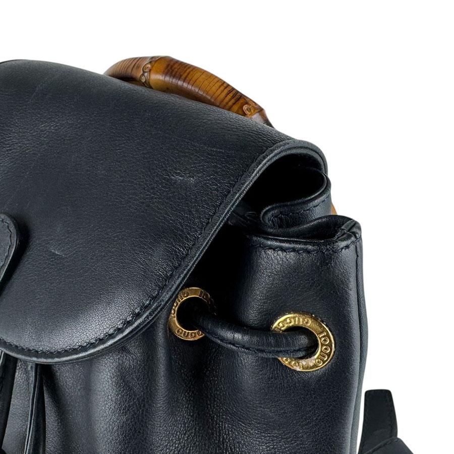 グッチ GUCCI バンブー ミニリュック ダークネイビー y2k アーカイブ GUCCI（グッチ） リュック バンブー レザー ネイビー : ブランド
