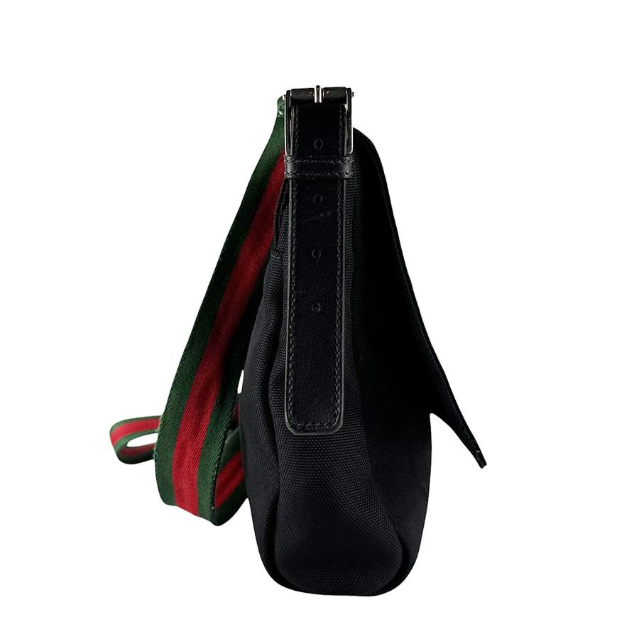 GUCCI（グッチ） ショルダーバッグ キャンバス ブラック/グリーン