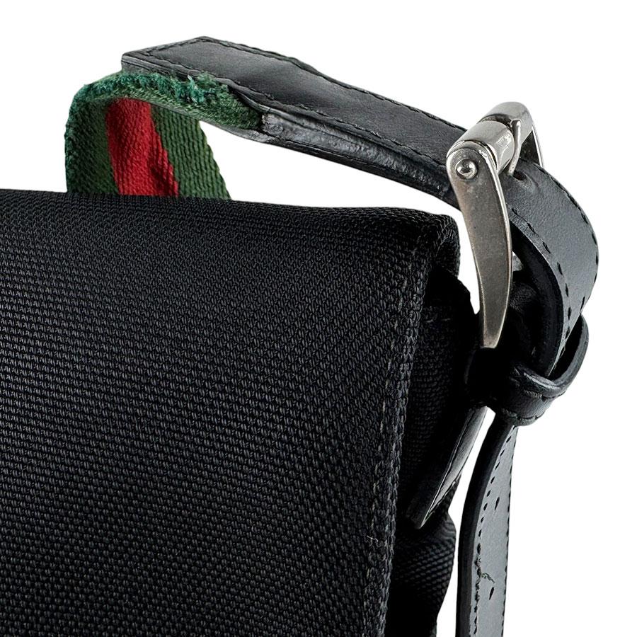 GUCCI（グッチ） ショルダーバッグ キャンバス ブラック/グリーン