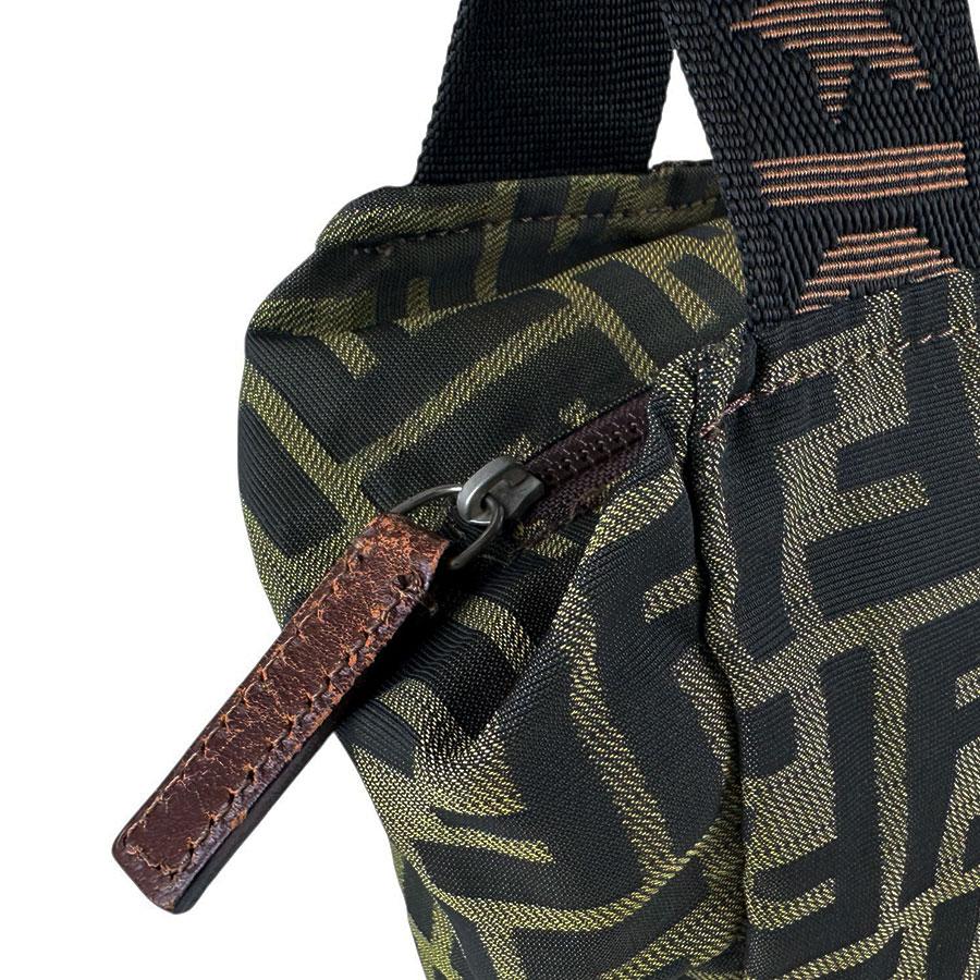 FENDI（フェンディ） ハンドバッグ ズッカ ナイロンキャンバス カーキ
