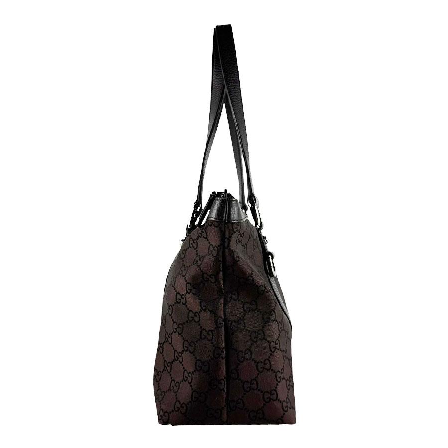 GUCCI（グッチ） ハンドバッグ ナイロンキャンバス/レザー ブラウン