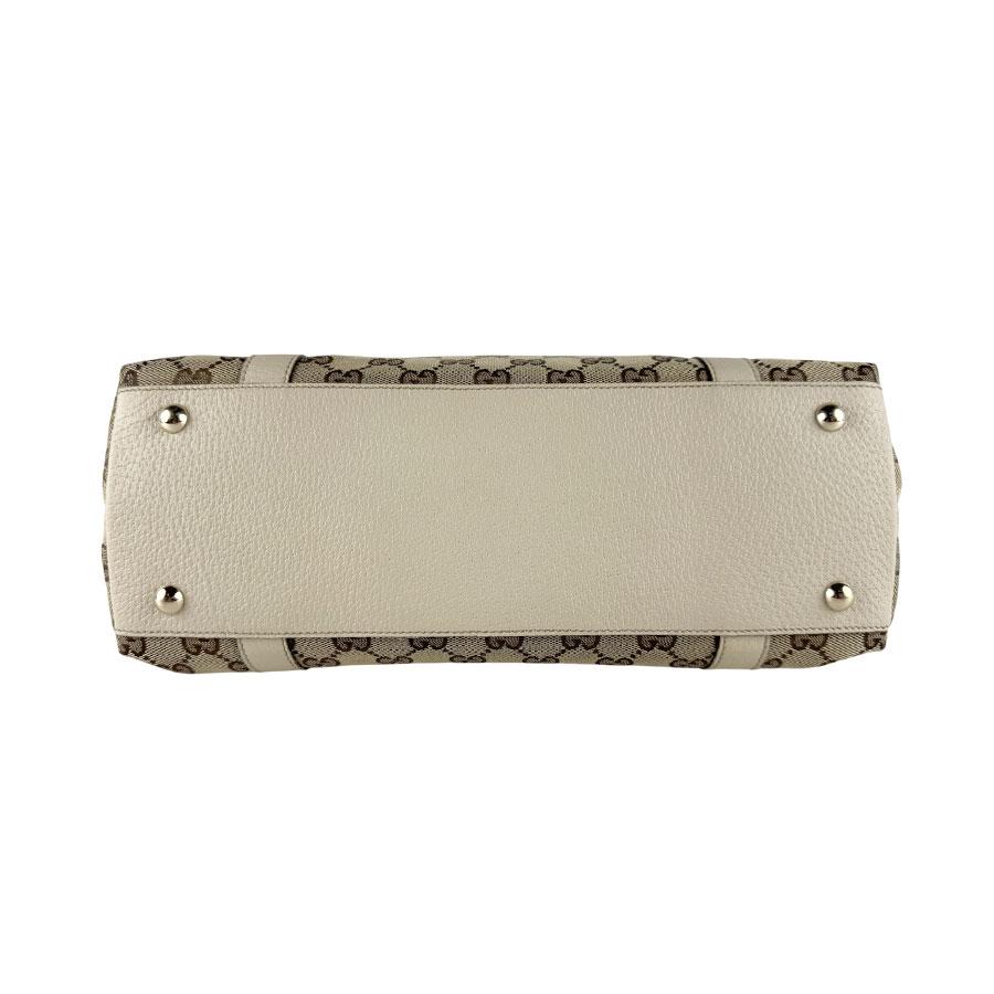 GUCCI（グッチ） ハンドバッグ キャンバス/レザー アイボリー/ブラウン