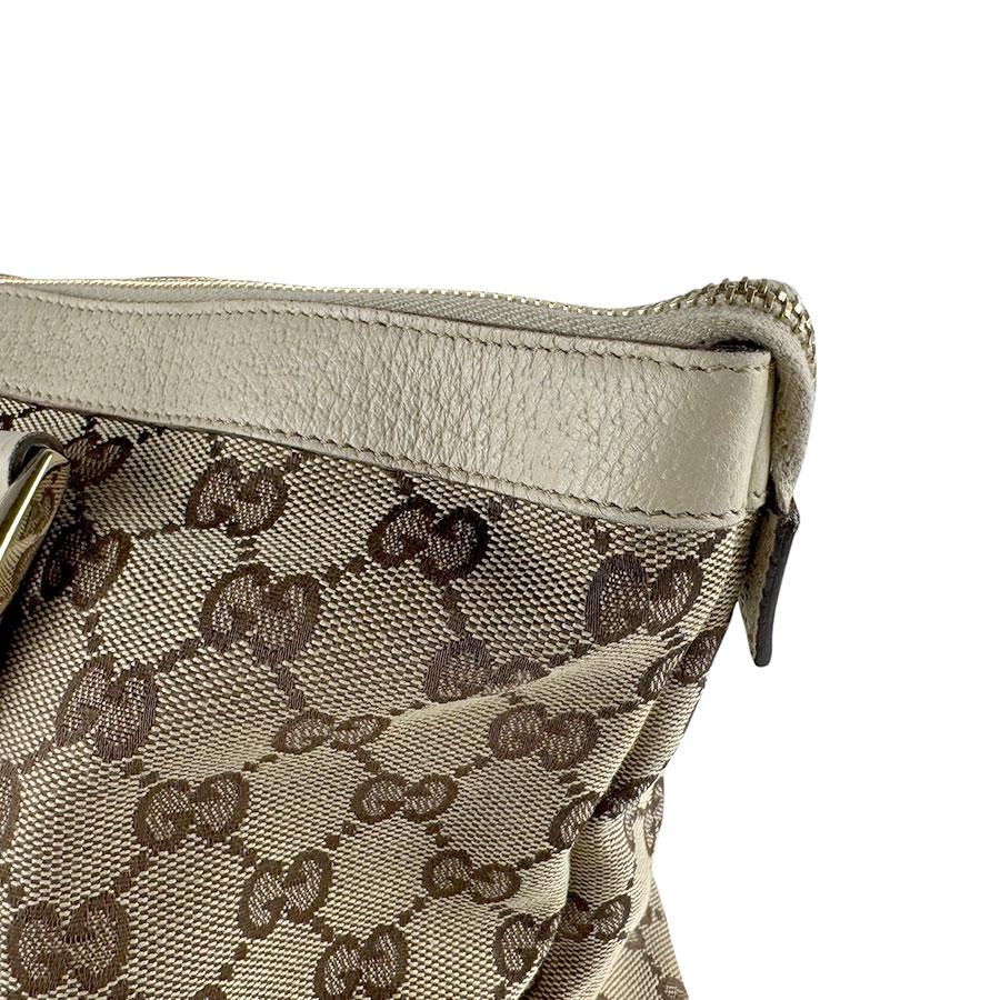 GUCCI（グッチ） ハンドバッグ キャンバス/レザー アイボリー/ブラウン