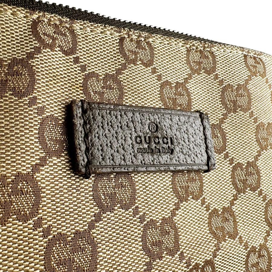 GUCCI（グッチ） ショルダーバッグ GGキャンバス/レザー ブラウン