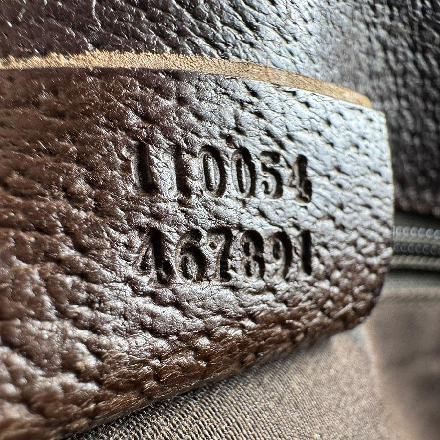 GUCCI（グッチ） ショルダーバッグ GGキャンバス/レザー ブラウン