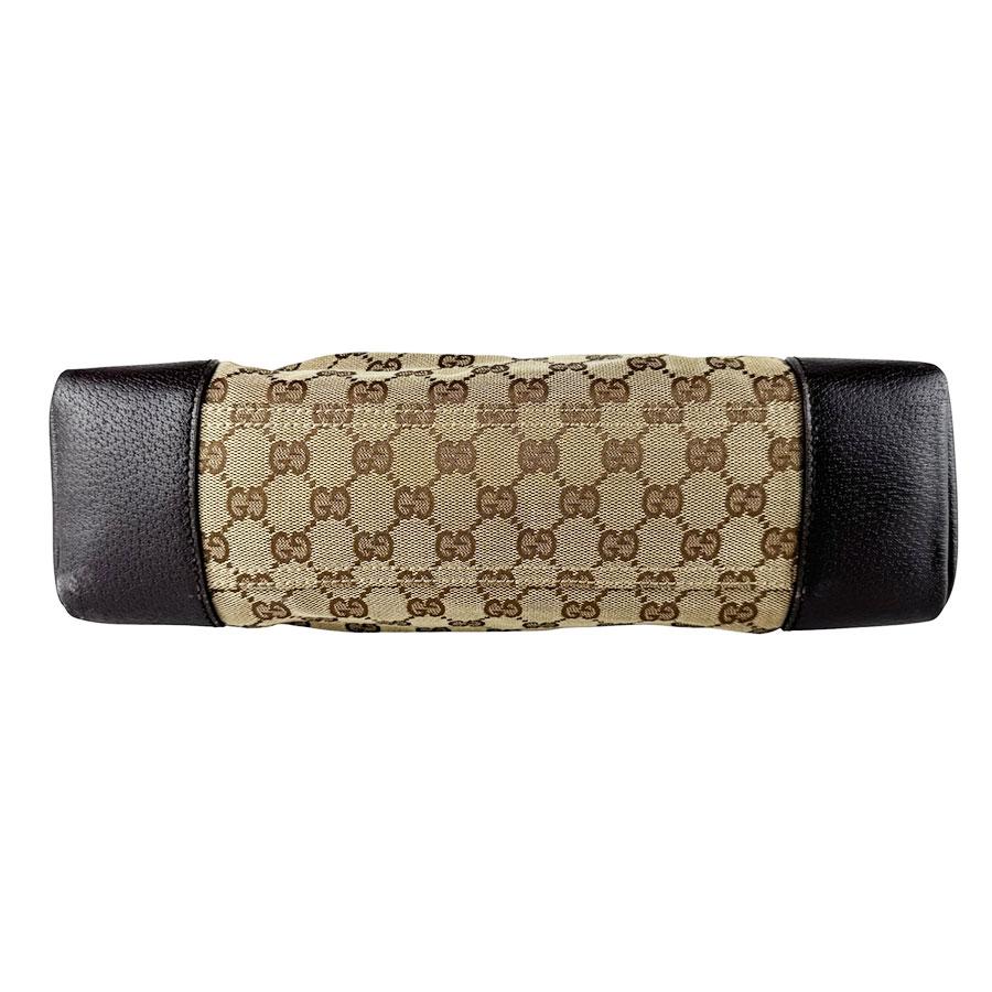 GUCCI（グッチ） ショルダーバッグ GGキャンバス/レザー ブラウン