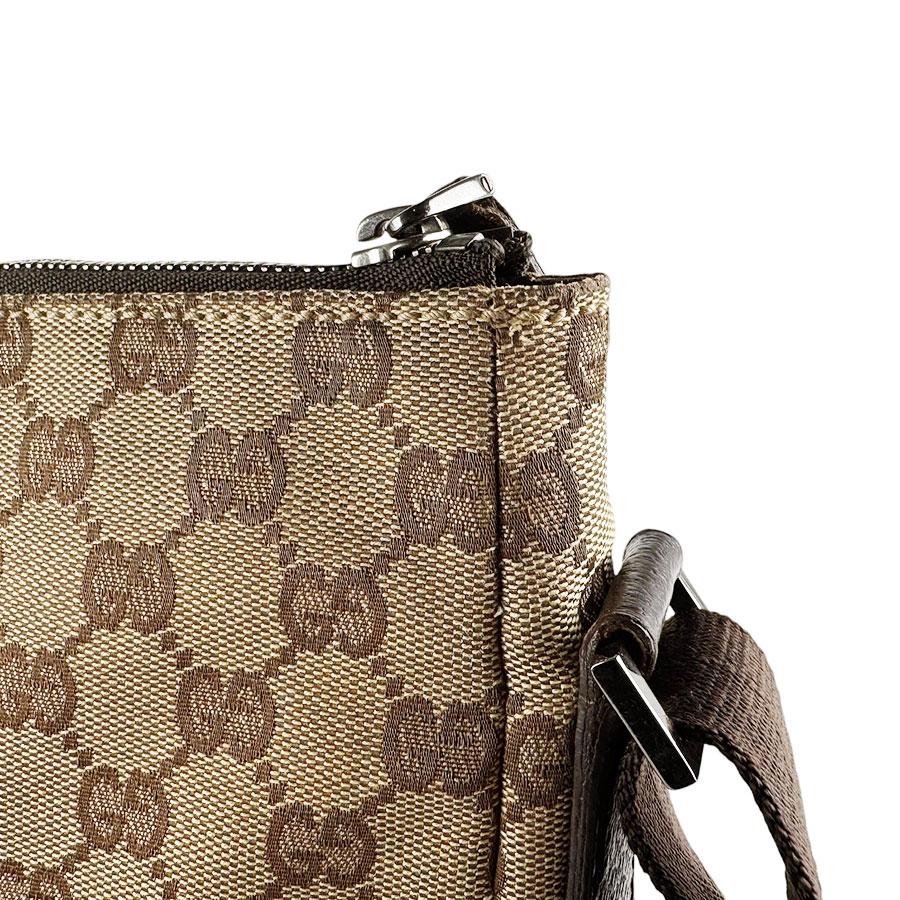 GUCCI（グッチ） ショルダーバッグ GGキャンバス/レザー ブラウン
