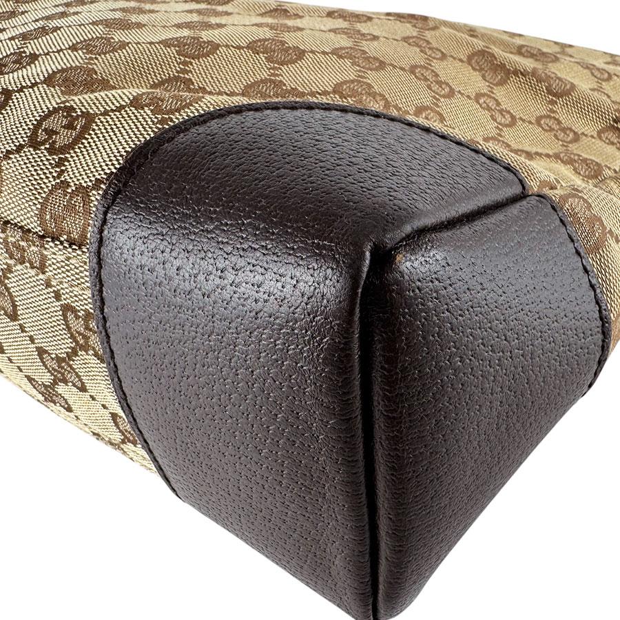 GUCCI（グッチ） ショルダーバッグ GGキャンバス/レザー ブラウン