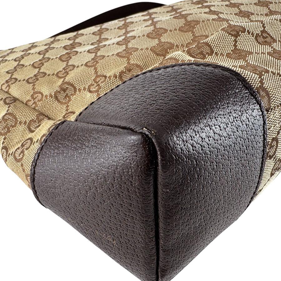 GUCCI（グッチ） ショルダーバッグ GGキャンバス/レザー ブラウン