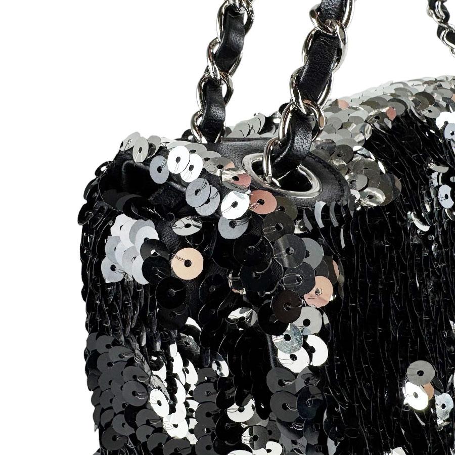 CHANEL（シャネル） ショルダーバッグ スパンコール/レザー ブラック