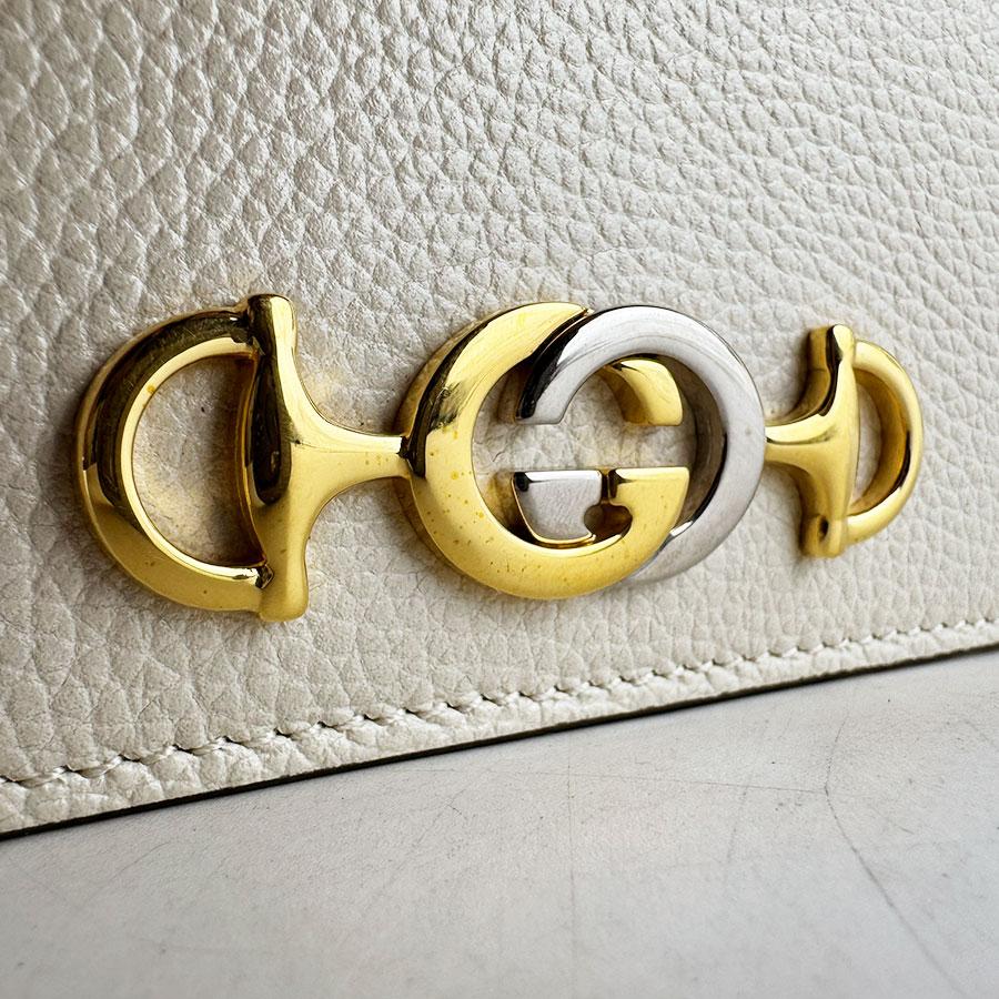 GUCCI（グッチ） 二つ折り財布 レザー アイボリー : ブランドバリュー