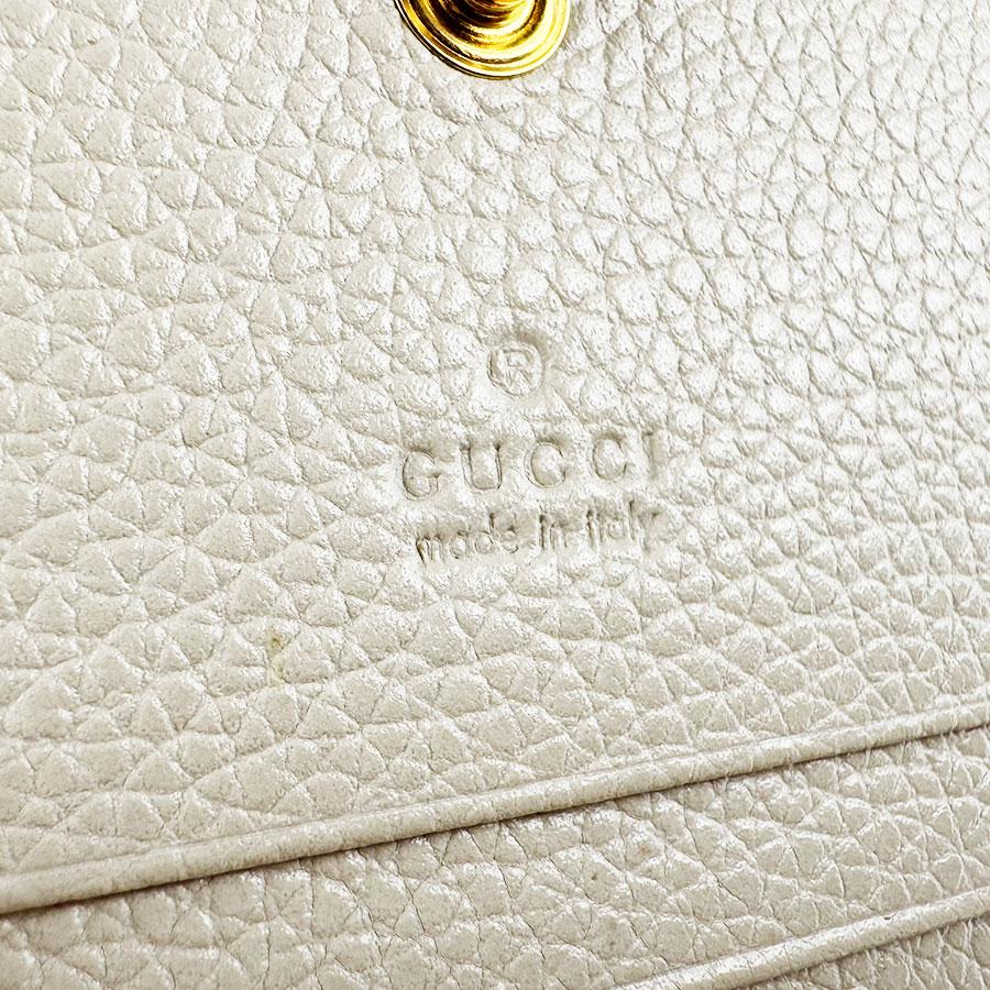 GUCCI（グッチ） 二つ折り財布 レザー アイボリー : ブランドバリュー
