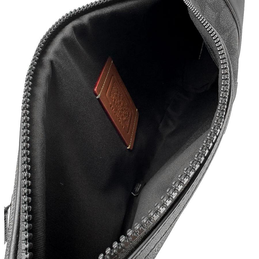 COACH（コーチ） ボディバッグ PVC/レザー ブラック/グレー : ブランド