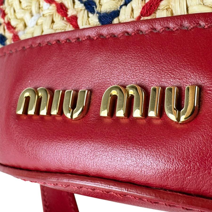 miu miu（ミュウミュウ） ショルダーバッグ ハンドバッグ ラフィア