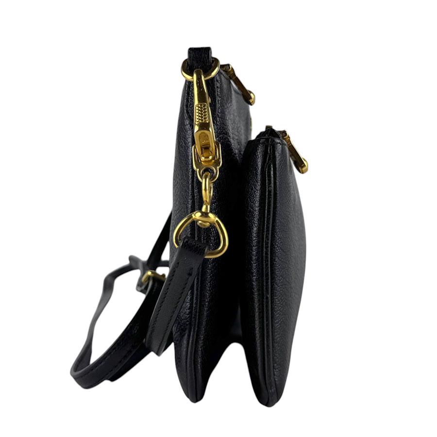 MIU MIU ブラックレザーショルダーバッグ miu miu（ミュウミュウ） ショルダーバッグ レザー ブラック