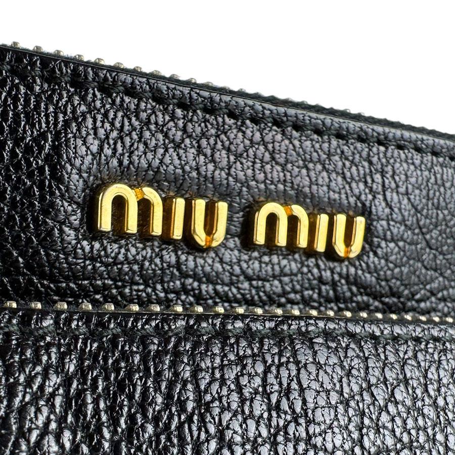 miu miu（ミュウミュウ） ショルダーバッグ レザー ブラック
