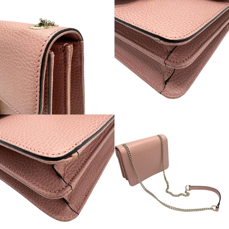 GUCCI（グッチ） ショルダーバッグ インターロッキングG レザー ピンク