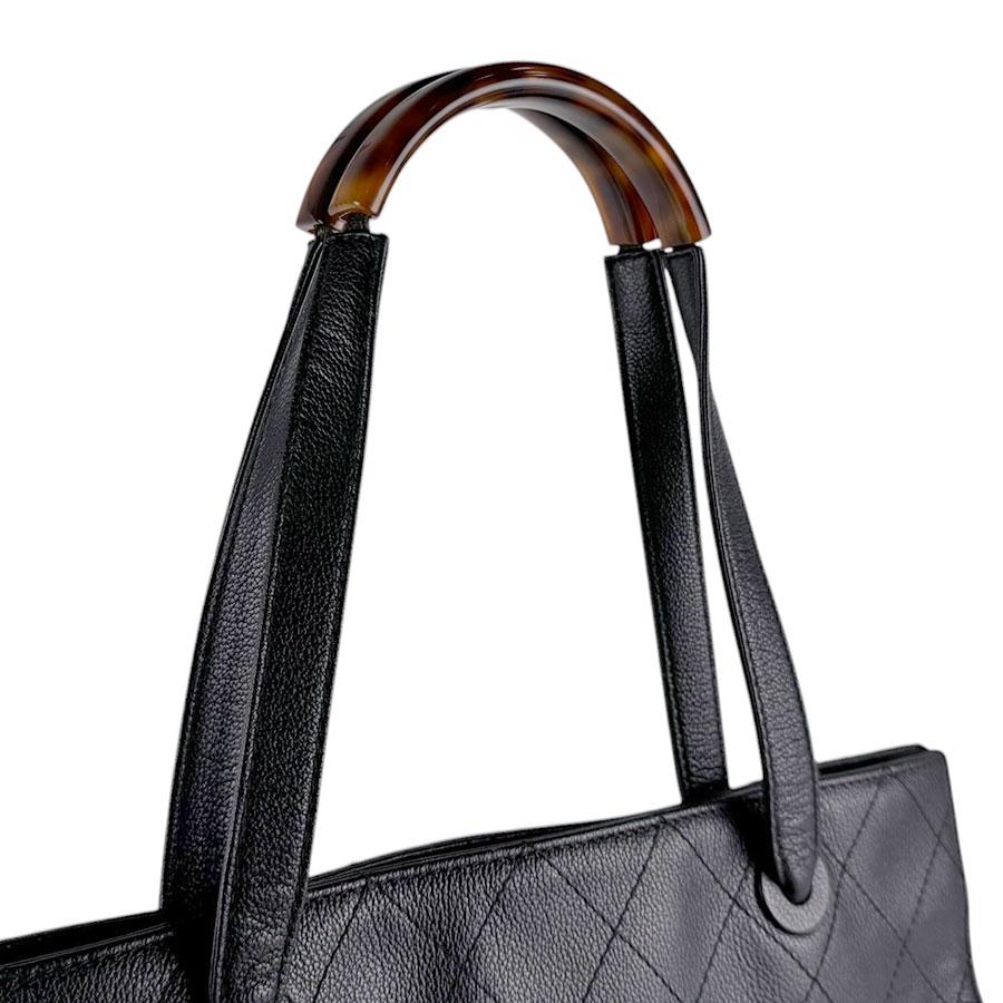 CHANEL ノベルティ ブラックレザー ハンドバッグ CHANEL（シャネル） ハンドバッグ レザー ブラック : ブランドバリュー