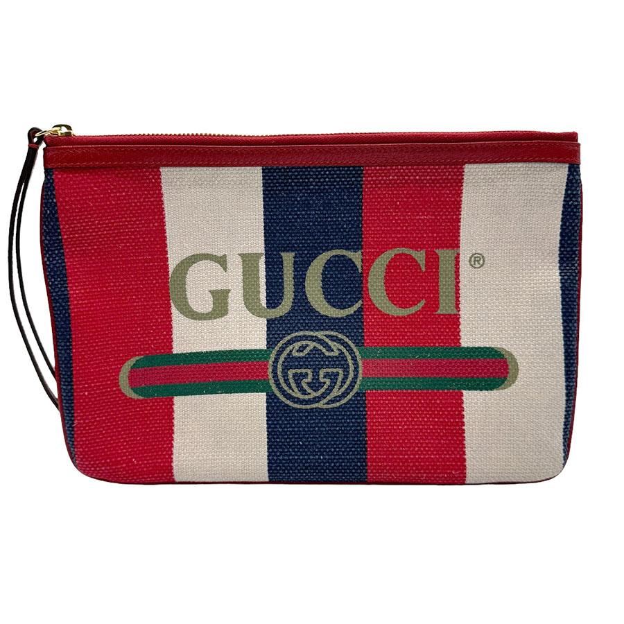 GUCCI（グッチ） クラッチバッグ バイアデラストライプ キャンバス