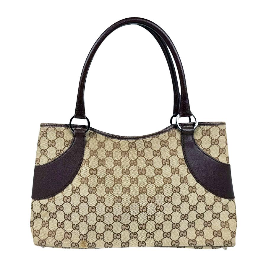 GUCCI（グッチ） ハンドバッグ GGキャンバス/レザー ブラウン