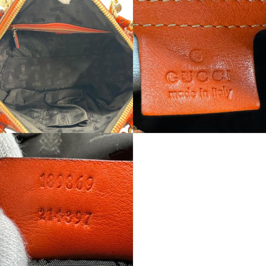 GUCCI グッチ バンブー ハンドバッグ ショルダーバッグ　オレンジブラウン GUCCI グッチ バンブー ハンドバッグ ショルダーバッグ オレンジ