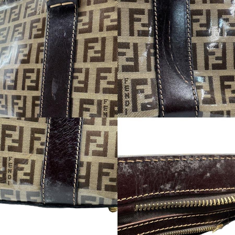 FENDI フェンディ ズッキーノ ハンドバッグ FENDI フェンディ ハンドバッグ ズッキーノ PVC/レザー ブラウン
