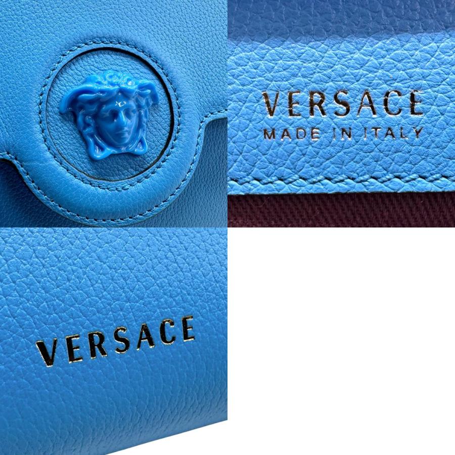 超美品 ヴェルサーチ ショルダーバッグ メデューサ ブルー 斜めがけ レザー VERSACE - ヴェルサーチ/VERSACE/ショルダーバッグ/メデューサ