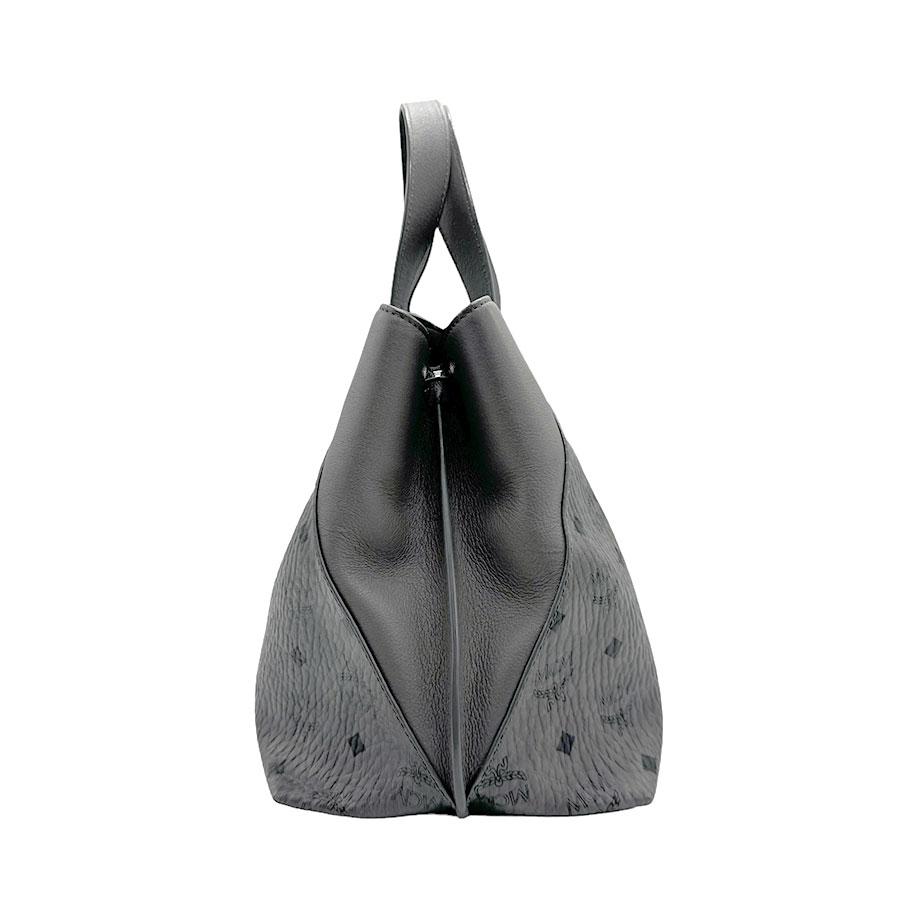 MCM ハンドバッグ ワンショルダー レザー グレー ゴールド 総柄 MCM（エムシーエム） エム シー エム ハンドバッグ レザー グレー