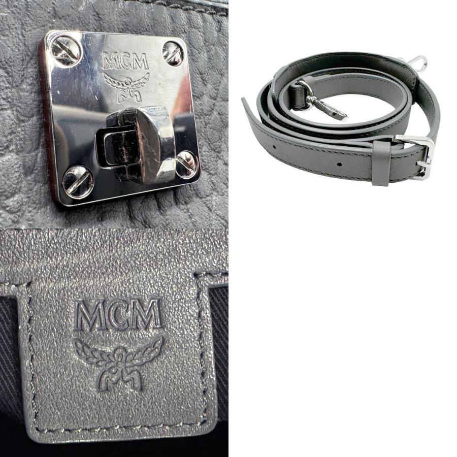 MCM（エムシーエム） エム シー エム ハンドバッグ レザー グレー