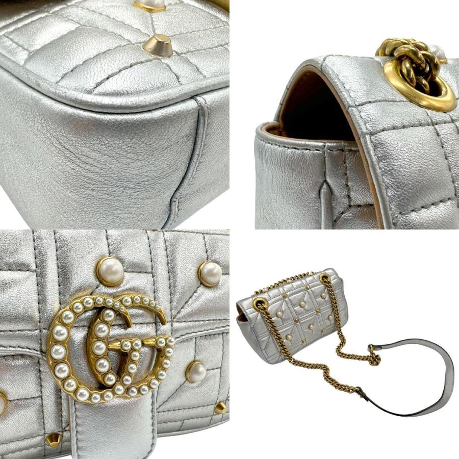 GUCCI（グッチ） ショルダーバッグ GGマーモント レザー/フェイク