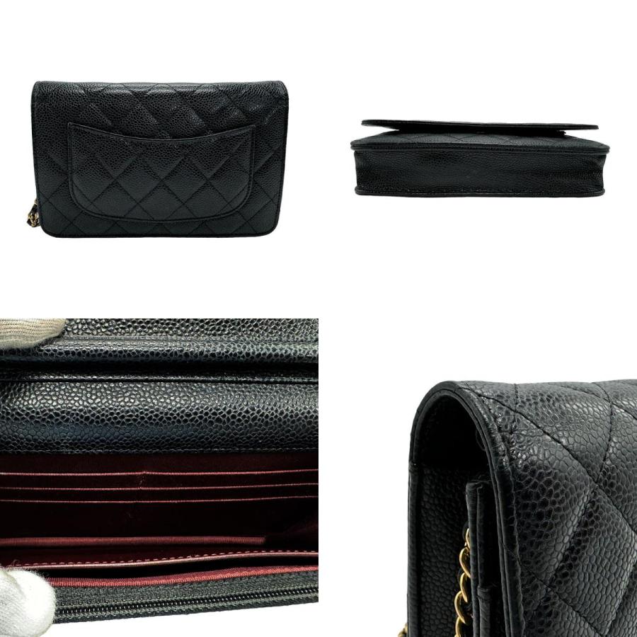 CHANEL（シャネル） チェーンウォレット キャビアスキンレザー