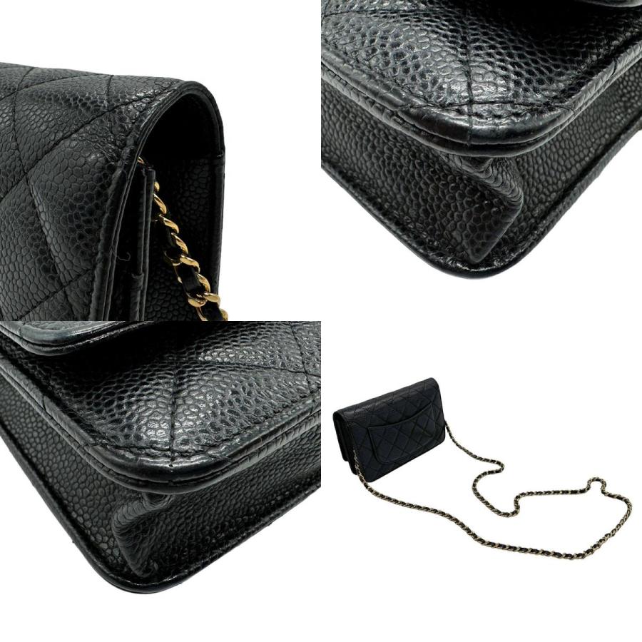 CHANEL（シャネル） チェーンウォレット キャビアスキンレザー