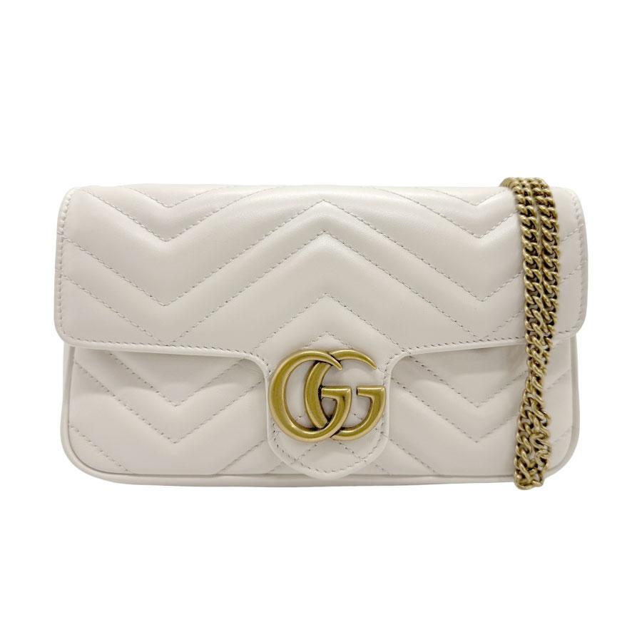 GUCCI（グッチ） ショルダーバッグ レザー アイボリー : ブランド