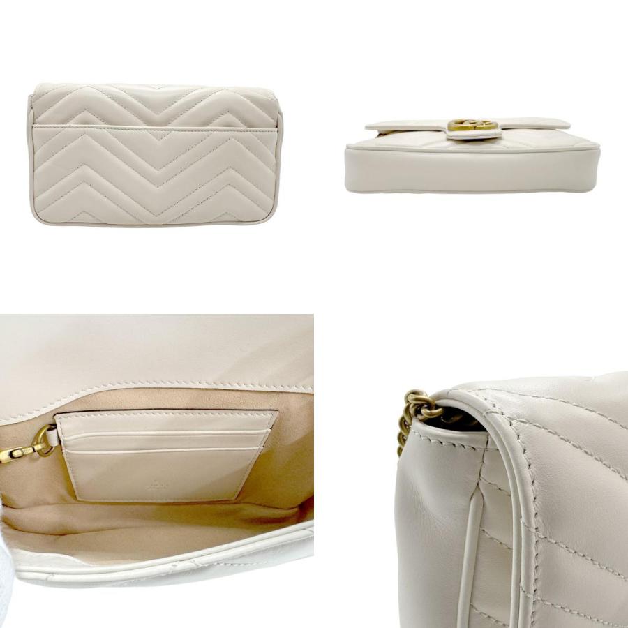 GUCCI（グッチ） ショルダーバッグ レザー アイボリー : ブランド