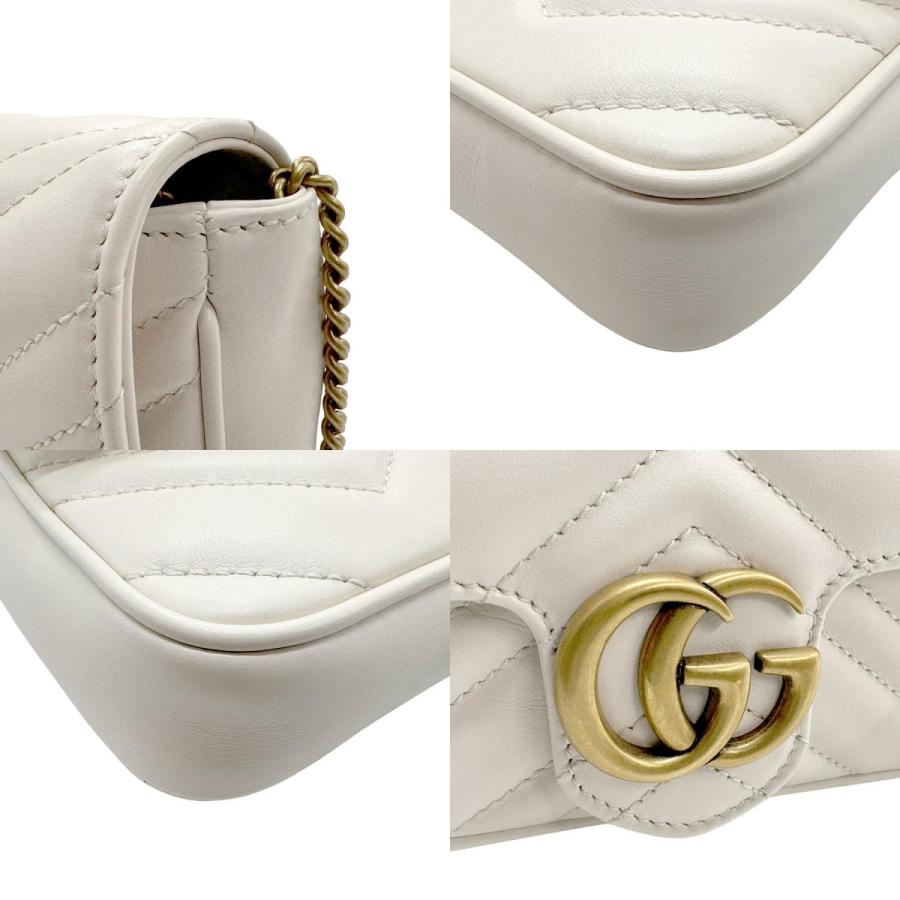 GUCCI（グッチ） ショルダーバッグ レザー アイボリー : ブランド