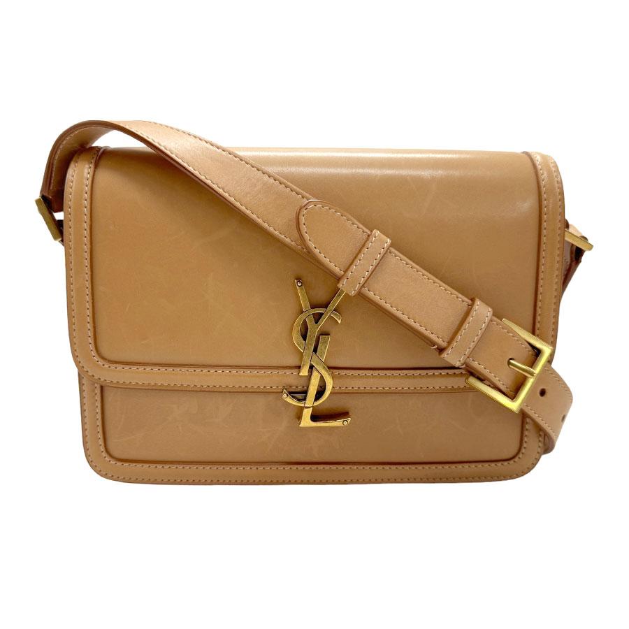 サンローラン SAINT LAURENT ショルダーバッグ レザー キャメル
