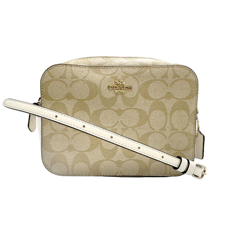 美品　COACH シグネチャー ショルダーバッグ　アイボリー　ベージュ COACH（コーチ） ショルダーバッグ シグネチャー レザー ベージュ