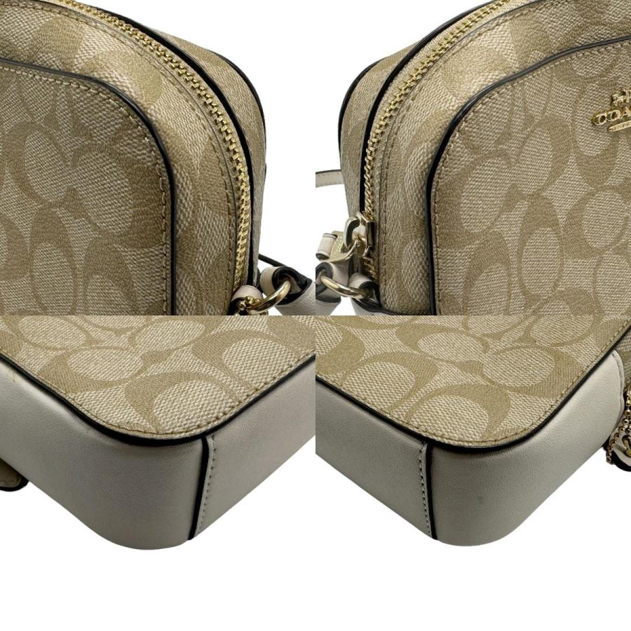 美品　COACH シグネチャー ショルダーバッグ　アイボリー　ベージュ COACH（コーチ） ショルダーバッグ シグネチャー レザー ベージュ