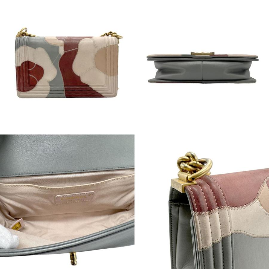 極美品❣️ CHANEL ボーイシャネル ショルダーバッグ マルチカラー CHANEL（シャネル） ショルダーバッグ ボーイシャネル カメリア レザー