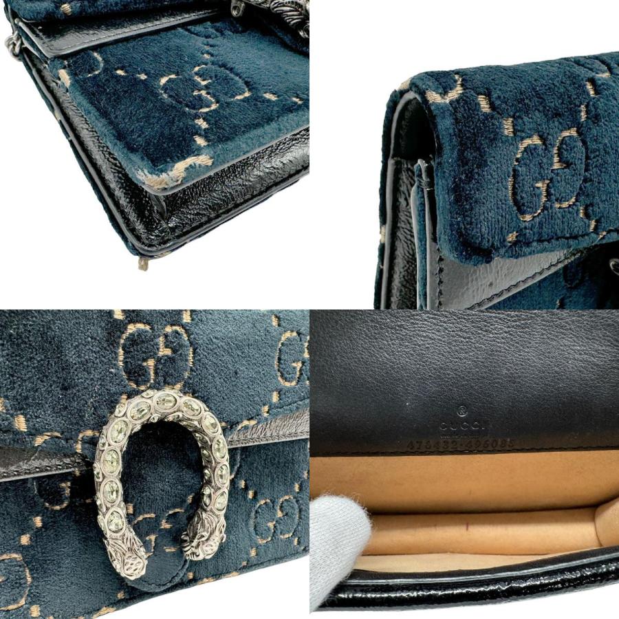 GUCCI（グッチ） ショルダーバッグ ディオニュソス ベロア ネイビー