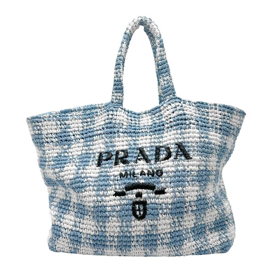 PRADA（プラダ） ハンドバッグ クロシェ トートバッグ/ラフィア風の