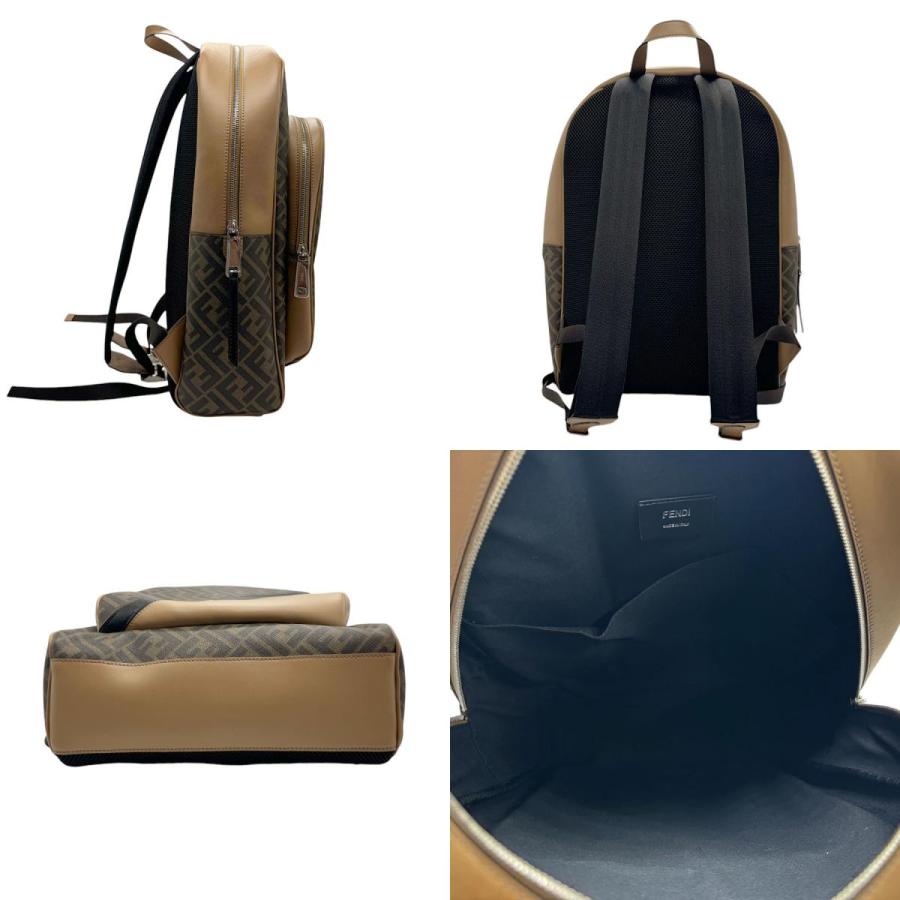 FENDI フェンディ リュック ZAINO TESS.PU FF PVC/レザー ブラウン
