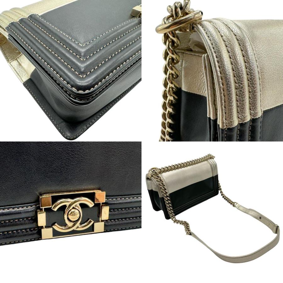 美品CHANEL☆大人気！ボーイシャネル　ゴールド　ショルダーバッグ☆正規品 CHANEL（シャネル） ショルダーバッグ ボーイシャネル レザー ゴールド