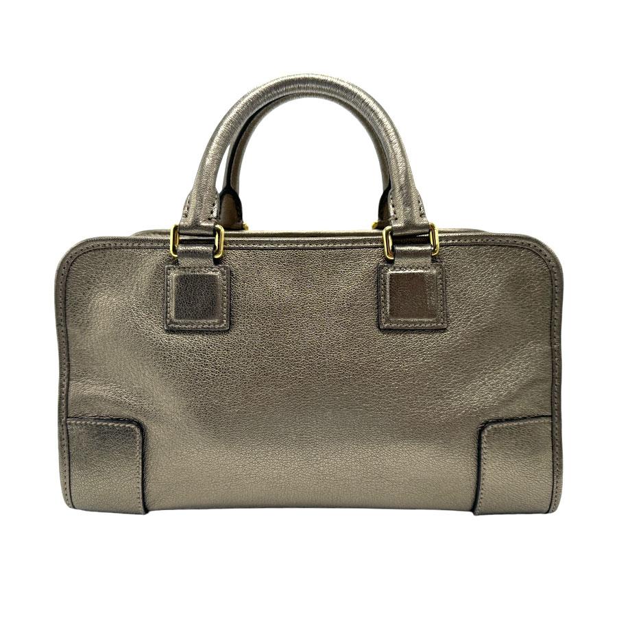 ロエベ アマソナ28 アナグラム レザー ハンドバッグ カーキゴールド LOEWE（ロエベ） ハンドバッグ アマソナ 28 レザー メタリックカーキ
