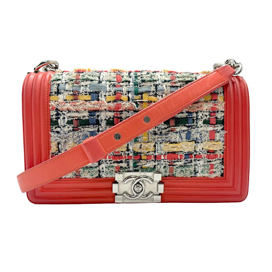 CHANEL シャネル ショルダーバッグ ボーイシャネル ツイード/レザー 