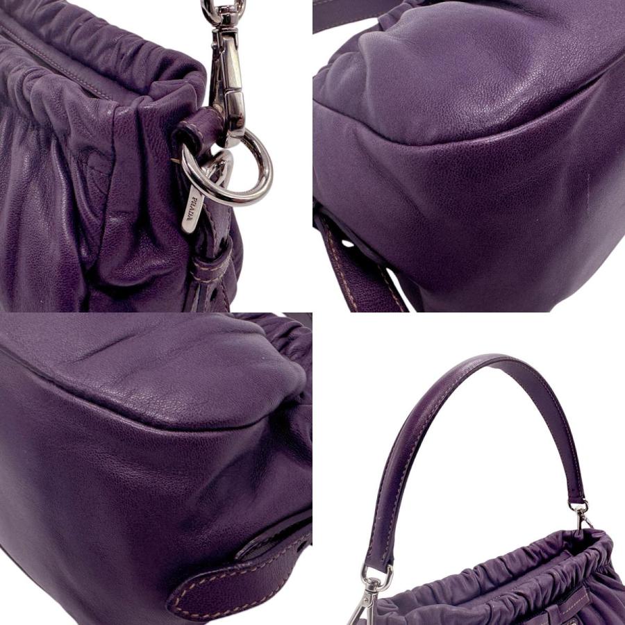 PRADA（プラダ） ハンドバッグ リボン レザー パープル : ブランド